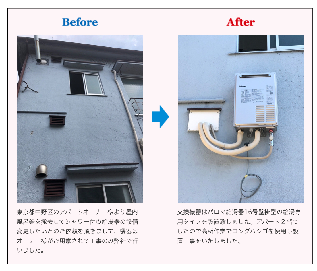 アパート給湯器パロマPH-1650